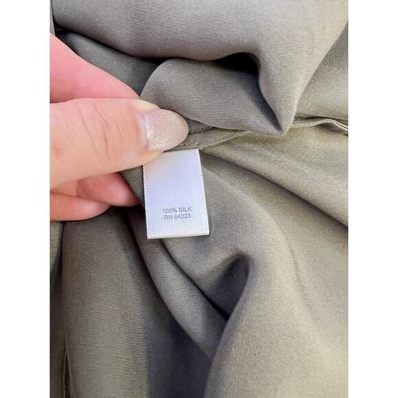 Banana Republic 100% Silk Sheath Mini Dress Tan Size 4 Party Cocktail - Picture 10 of 15